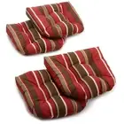 19 In U Shaped Spun Polyester Outdoor Tufted Dining Chair Cushions Set of 4