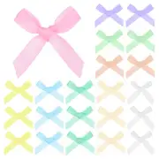 100-Pack Mini Craft Ribbon Bow,1x1.6 Inch for Craft DIY[Macron Multicolored]