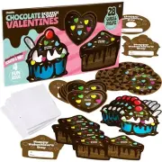 Chocolate Scented Valentine's Day Cards– 28 Pack with Envelopes Scratch & Sniff