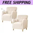 Elegant Waterproof Stretch Slipcovers for Armchairs - Machine Washable, Set of 2