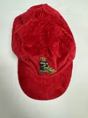 NEW Ralph Lauren Toddler Adjustable Bear Logo Classic Cap Hat Corduroy Red 3 3T