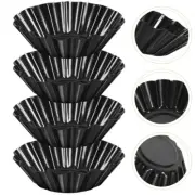 12 Pcs Flower Tart Pans Muffin Cup Cupcake Cases White Removable Cheesecake