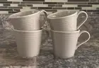 Royal Doulton Gordon Ramsay Maze Set Of 4 Taupe Brown Ribbed Coffee Mugs/Cups