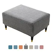 Ottoman Cover Square,XX-Large Thick and Stretchable Ottoman Slipcover for Oversized Square Ottomans,Extra Large Furniture Protector and Foot Stool Cover for Li