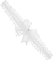 [LIFKOME] Bride Wedding Garter Lace Garters Stretchy White Lace Bridal Garter with Bowknot Bridal Accessories for Wedding Dresses and Special Events
