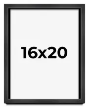 16x20 Shadow Box Frame Grey Charcoal Black | 0.875 Inches Deep | Solid Wood Shad