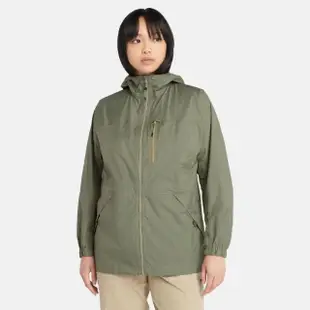 【Timberland】女款灰綠色防水可收納運動外套(A5PF6590)