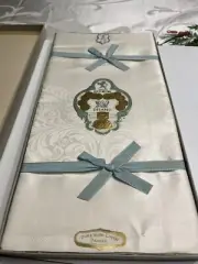 IMMACULATE Liddell Gold Medal Irish Damask Tablecloth, 6 Napkins Chippendale IOB