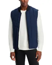Andrew Marc Oxley Stretch Quilted Water Resistant Full Zip Puffer Vest