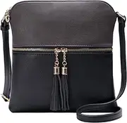 [Solene] Womens Lightweight Medium Crossbody Purse with Tassel, Perfect Size Crossbody Bags for Daily Use, travel