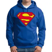 Mens Tops Superman Batman Hoodie Pullover Sweatshirt Blue XL