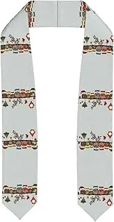 [SKKNT] Cute Christmas Owls On Branch Print Graduation Shawl Stole For Academic Commencements Honor Sash Congratulations Gift