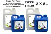 Epoxy Resin River Art Resin Deep Pour High Performance 2:1 Ultra-Clear Casting 12L Pack