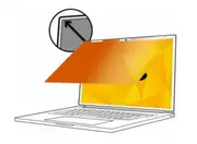 3M Gold Privacy Filter for 14" Laptop with 3M COMPLY Flip attach, Adhesive Strips, Slide Mounts, 16:9