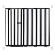 riin Extra Tall 150cm Baby Pet Security Gate Metal Safety Guard Tension Pressure Mounted for Children Dog Kitten Adjustable Width Range 165-175cm Largest Gap Between Bars 42mm Model B441 Black