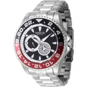 Invicta Men's Watch Pro Diver Automatic Red and Black Bezel Steel Bracelet 47302