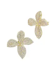 Savvy Cie 18K Plated Large Primrose Earrings