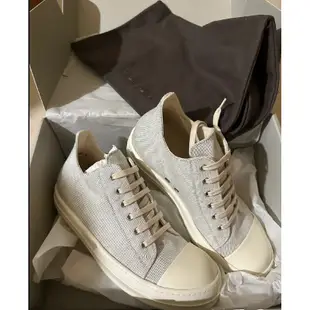 Rick Owens drkshdw 低筒帆布灰色球鞋