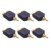6Pcs RCAs Splitter Male to 2 Female RCAs Adapter for Home Theater Systems