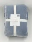 New Pottery Barn Kids Luxe Chamois F/Q Duvet Cover Full/Queen Light Blue