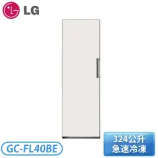 【LG樂金】WiFi變頻直立式冷凍櫃｜Objet Collection® GC-FL40BE