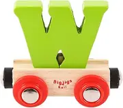 Rail Name Letter W (Green) - Other Major Wooden Rail Brands are Compatible