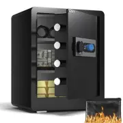 Biometric Fingerprint Safe Box, 2.0 Cubic Feet Home Safes with Fireproof Bag,...