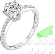 [Posoto] Invisible Ring Size Adjuster, Ring Oversize Ring Fitter, Suitable for Any Ring, Small Ring Size Adjuster for Various Ring Sizes, Have a size, Plastic