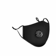 Reusable Face Mask Air Purifying Cotton Mouth Cover PM2.5 filter face mask Black