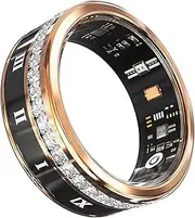 Smart Rings for Women Men Fitness Tracker Heart Rate Monitor Sleep Health Ring Step Counter Calories Waterproof Fashion Diamond Ladies Smart Rings for Android iOS Phones