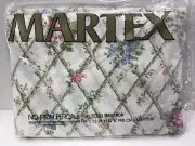 Martex Vintage No Iron Percale Full Fitted Sheet GAZEBO Pastel Floral NEW