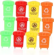 Totority 20pcs Mini Trash Bins Recycling Bin Toys Educational Boys and Girls Game Colorful Models