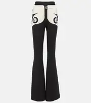 [Area] Area Butterfly crystal-embellished pants AU 12 black
