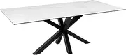 Cooper & Co. Grace Porcelain Dining Stone Table, 200 cm Length, White