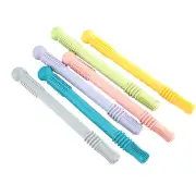 Silicone Molar Straw Baby Teether Chewable Safe Toy Food Grade BPA Free Teeth-YI