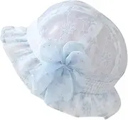 [ERINGOGO] Baby and Toddler Outdoor Sun Hat Bucket Hat Wide Brim Breathable Lightweight Safe Material Sky-Blue