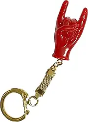 [P.S. I Love Italy] Malocchio Charm Keychain - Italian Evil Eye - Red with Gold Ribbon Chain – Italy Collection of Key Rings