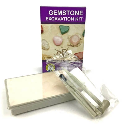 Discover Science Excavation Gemstone Kit Educational Fun Mineral Tumbled Stones