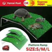 Turtle Basking Platform Ramp Reptile Tank Ladder Resting Terrace Simulation AU