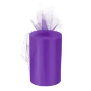 Tulle Rolls Fabric Spools 6" 100 Yards Dark Purple for Wrapping Wedding