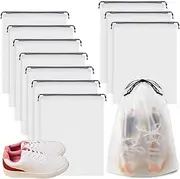 [Zynewa] Shoe Bags, Pack of 10 Travel Shoe Bags, Dustproof Shoe Bag, Waterproof Shoe Bag with Drawstring, Multifunctional Storage Bag, for Men and Women, Daily and Travel Use (30 x 40 cm), /