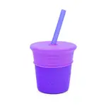 GOSILI超彈力矽膠杯套吸管杯組/ 8OZ/ 紫羅蘭 ESLITE誠品