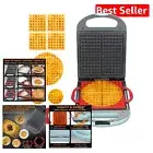 Multi-Shape Waffle Machine with Silicone Molds - Perfect for Family Breakfasts