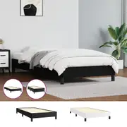 Bed Frame Slatted Mattress Base Bedstead with Wood Frame Faux Leather vidaXL