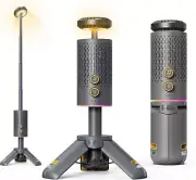 1Mii Lavaudio Camping Lantern with Bluetooth Speaker, Rechargeable Gray