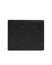 Calvin Klein Jeans Leather Bi-Fold Wallet with Card Slots - Wallets - Black