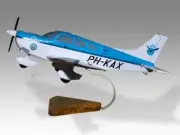 Piper PA-28-181 Archer II KLM Aeroclub Desk Wood Airplane Model Small Scale 1/32