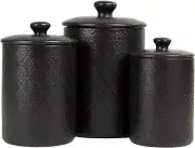Kitchen Canister, 3 Piece Set, Marquis Matte Black