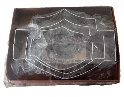 Vintage Collectible Harley Davidson Set Of 3 Cookie Cutters In Original Box