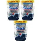 Finish Quantum All IN 1 Tabs 3 x 69 Tabs Dishwasher Tablets Dishwasher Powerball